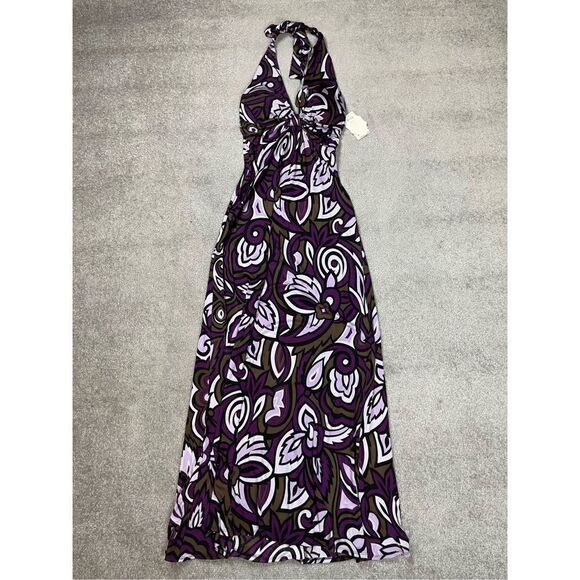 Brand New Hale Bob Women’s Small Abstract Print Dress Elegant Purple - Picture 1 of 6